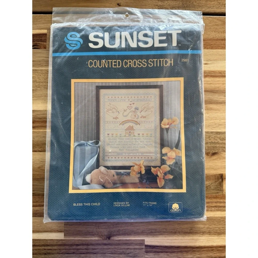 Vintage Wedding & Baby Counted Cross Stitch Lot(3) New Assorted Brands